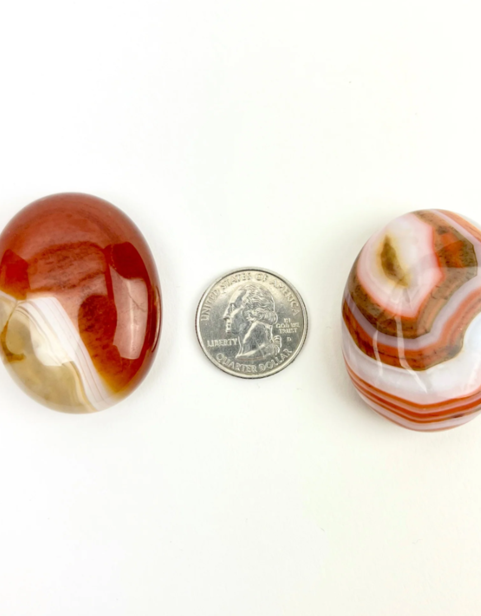 Banded Carnelian Palmstone | 35-45mm