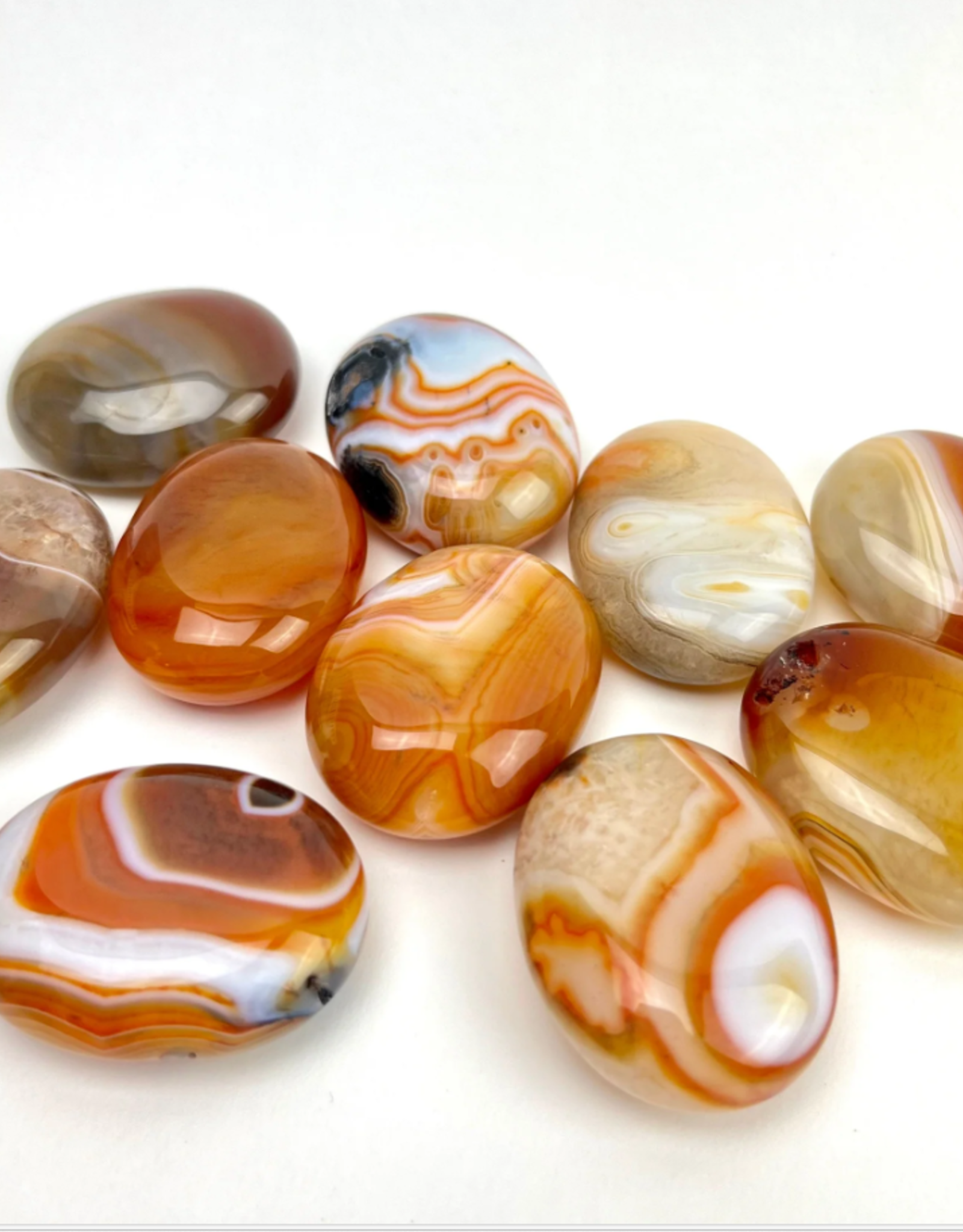 Banded Carnelian Palmstone | 35-45mm