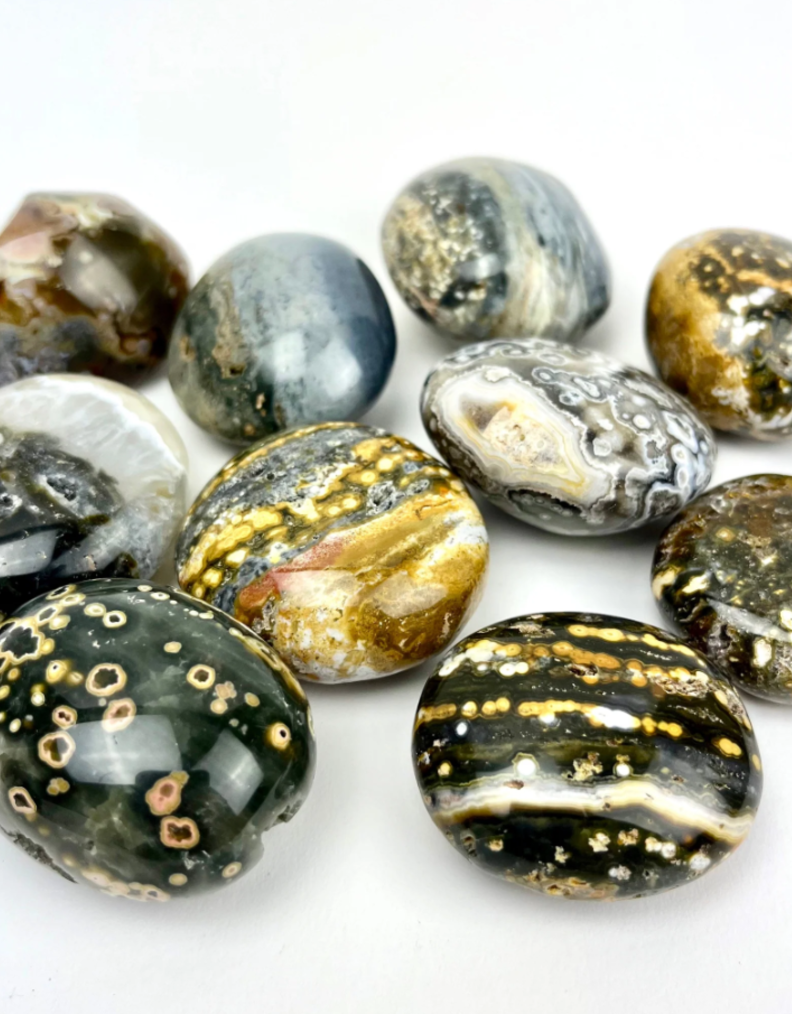 Ocean Jasper | "Orbicular" Jasper | Palmstones | 35-50mm | Madagascar