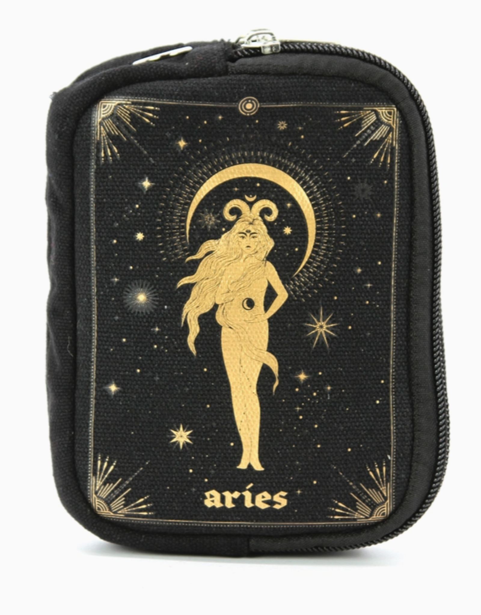 Zodiac Sign Wristlet in Canvas |