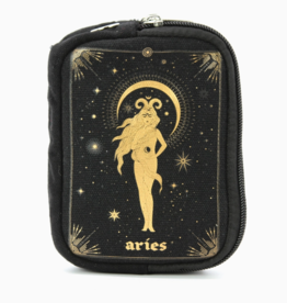 Zodiac Sign Wristlet in Canvas |