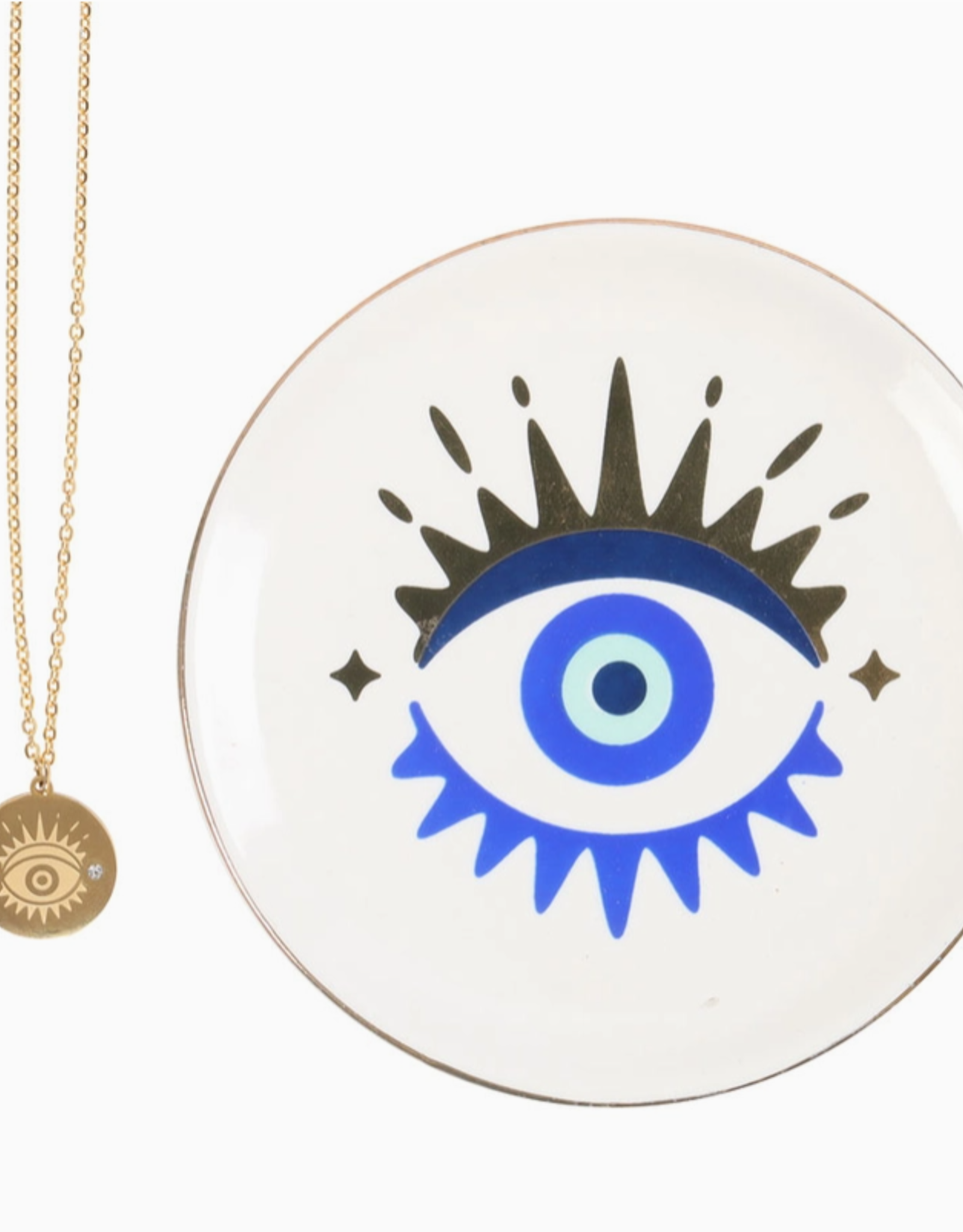 *All Seeing Eye Necklace & Trinket Dish Gift Set