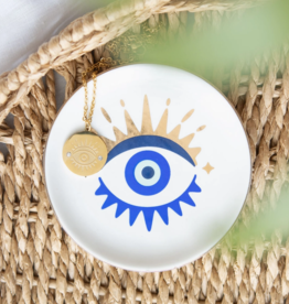 *All Seeing Eye Necklace & Trinket Dish Gift Set