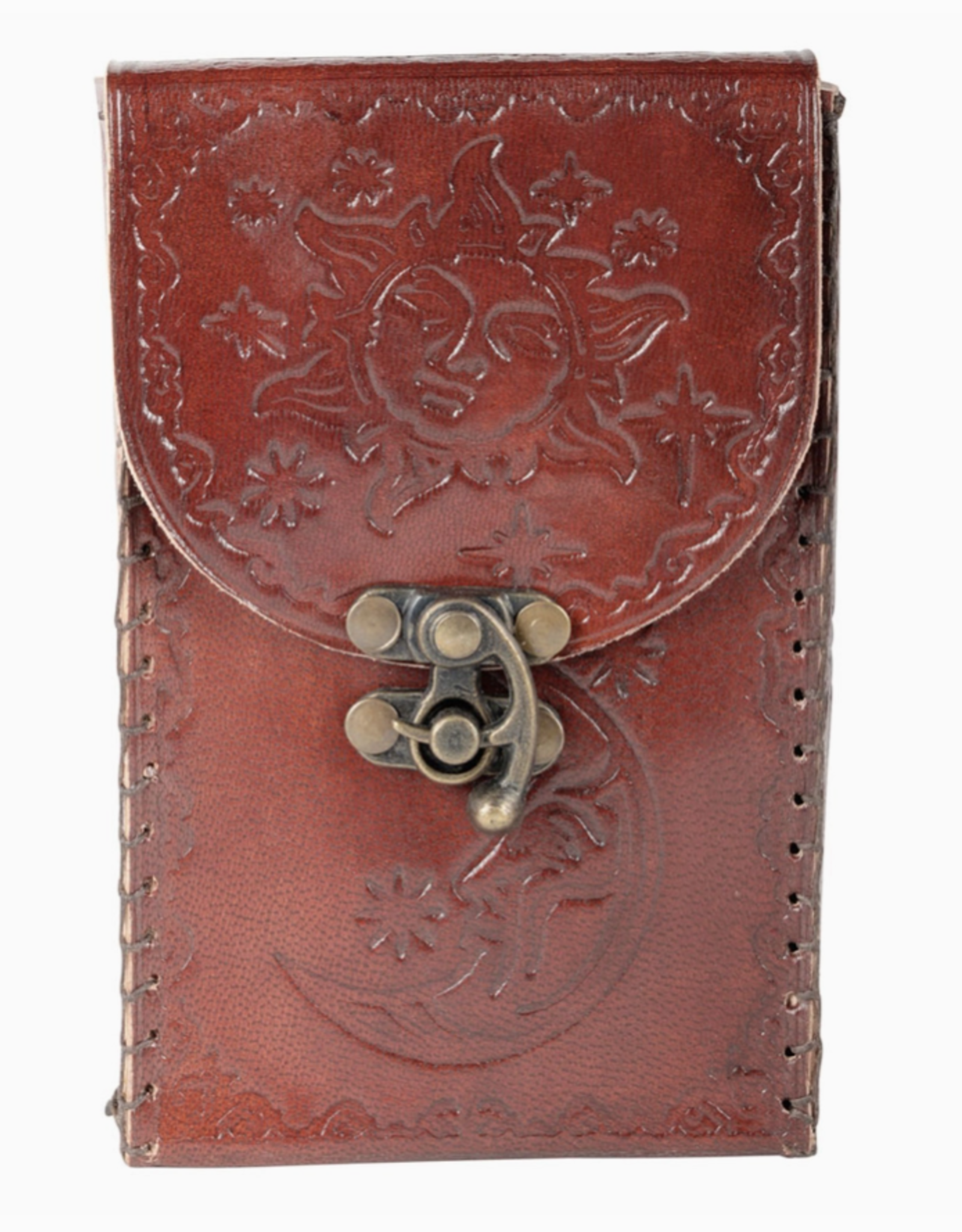 Sun Moon Tarot Card Leather Holder