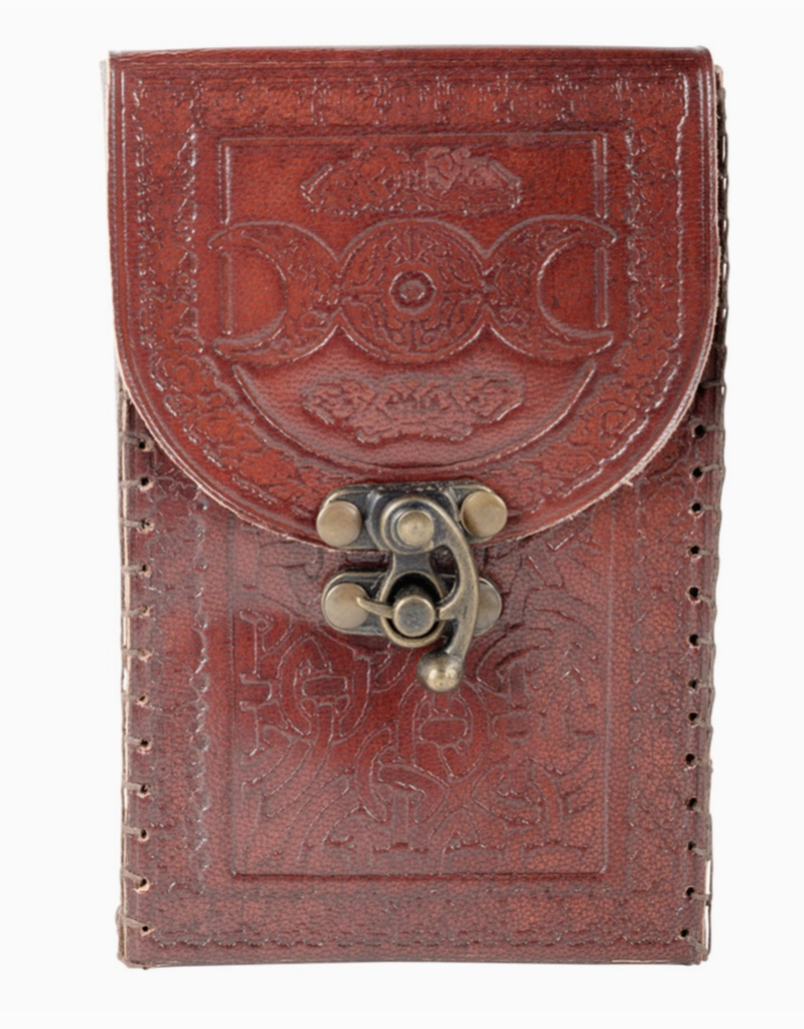 Triple Moon Tarot Card Leather Holder