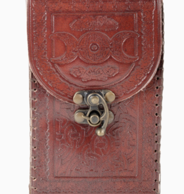 Triple Moon Tarot Card Leather Holder