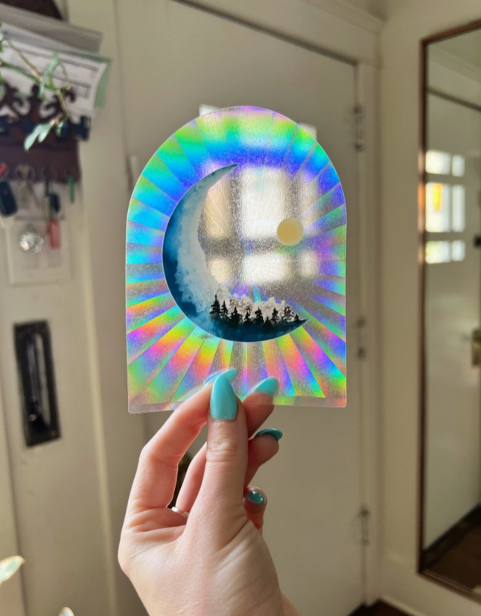 Forest On the Moon Suncatcher Decal