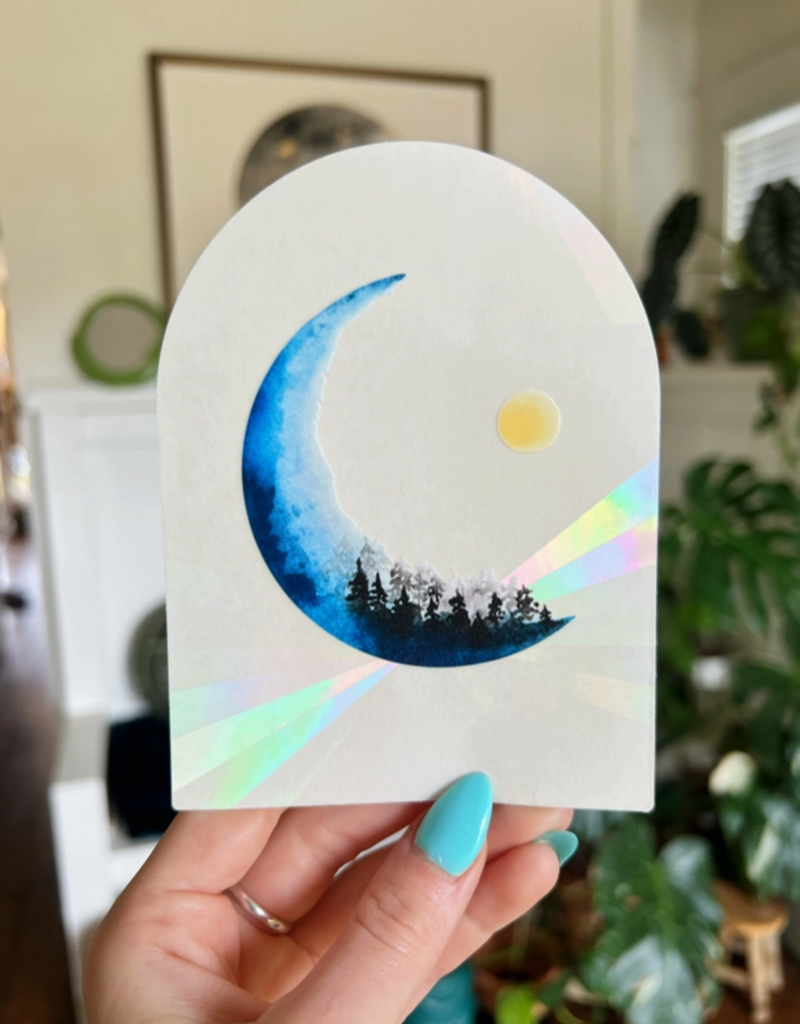 Forest On the Moon Suncatcher Decal