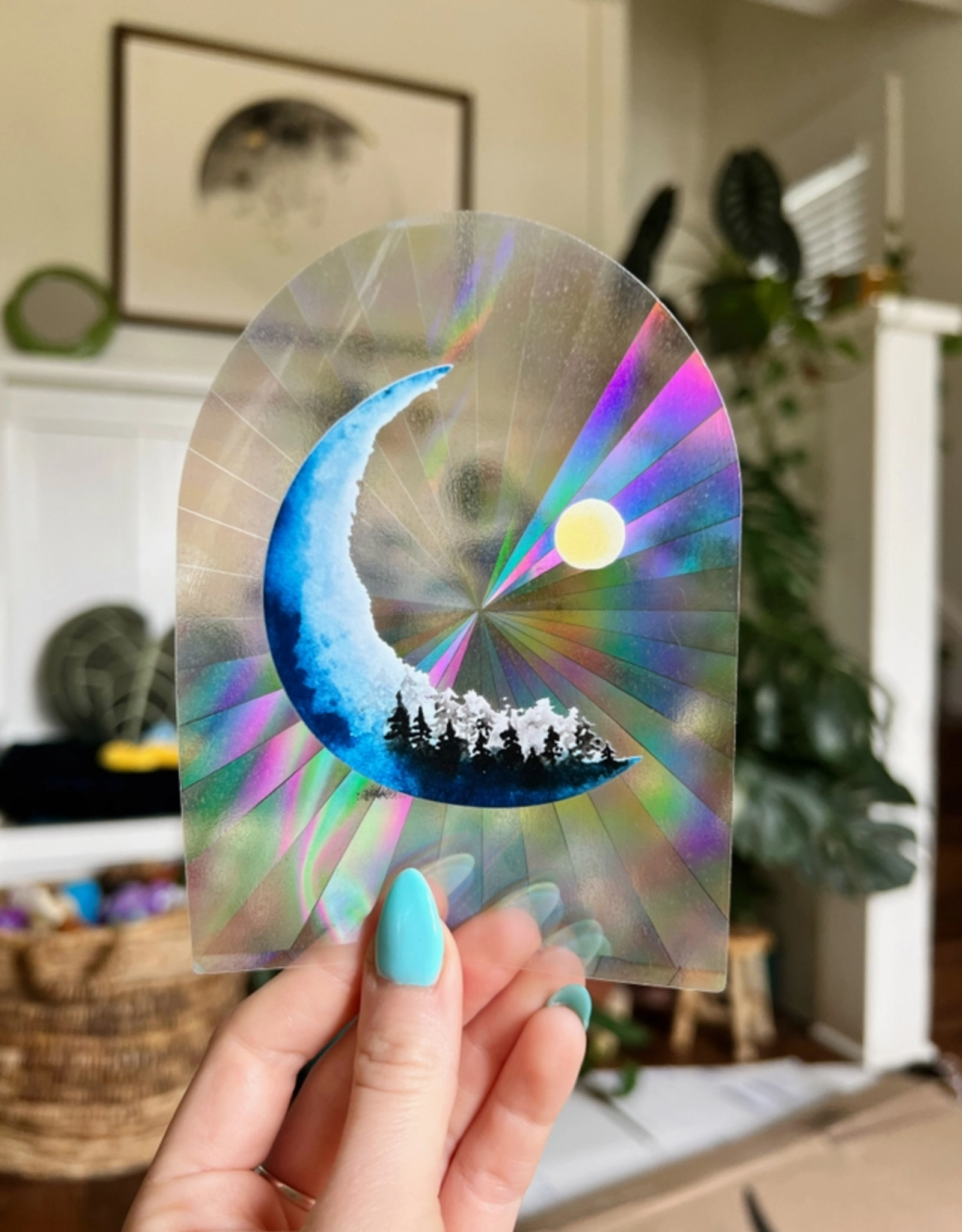 Forest On the Moon Suncatcher Decal