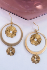 *Here Comes the Sun Earrings ~ Brass