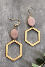 *Jackson Earrings ~ Sunstone & Brass
