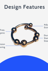 Moksha Adjustable Stainless Steel Fidget Ring | Anxiety Ring |