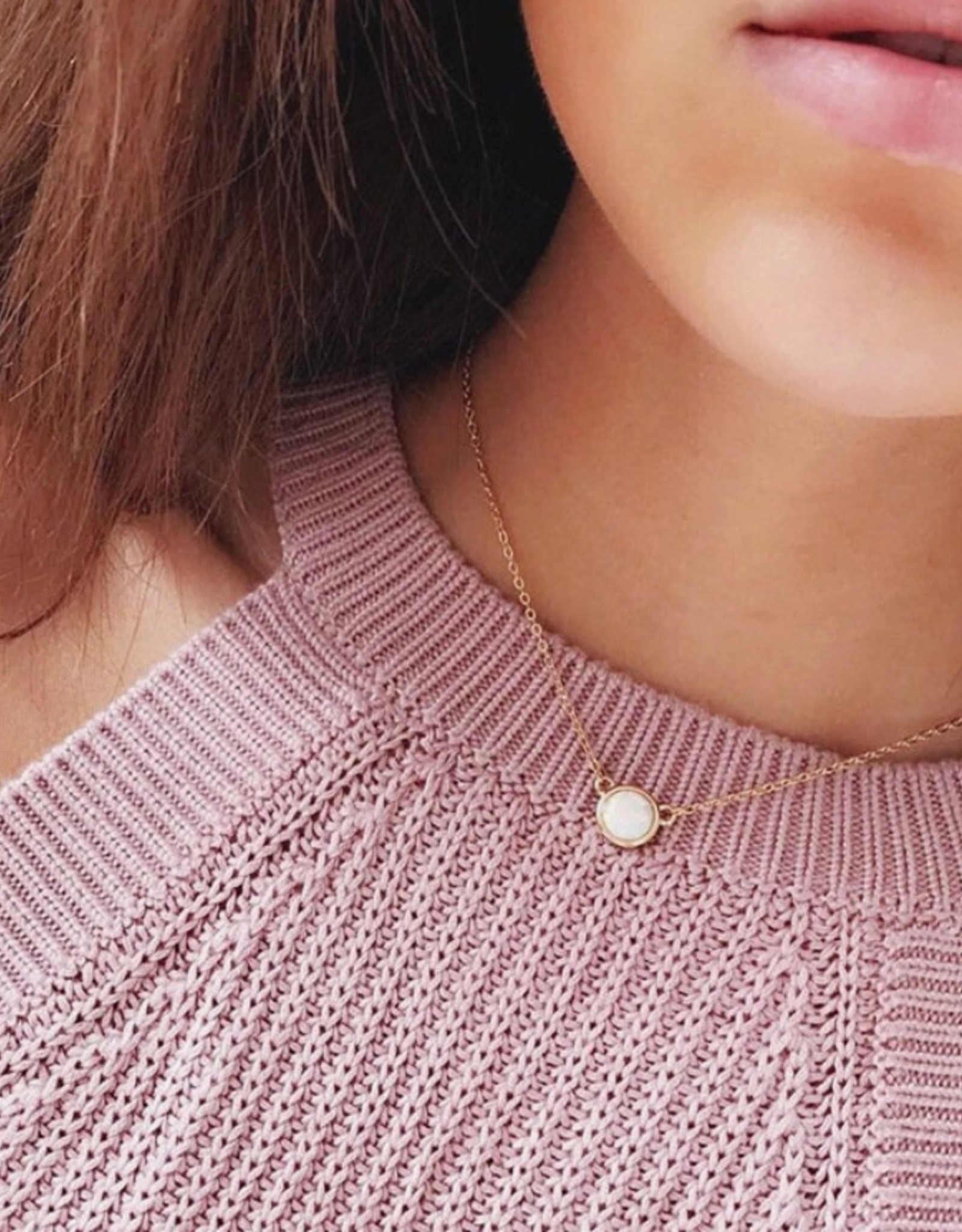 *Gold Opal Sun Moon Layered Necklace Set in Solid Copper | Gold