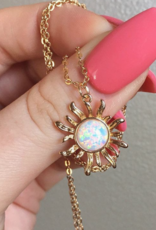 *Gold Opal Sun Moon Layered Necklace Set in Solid Copper | Gold *Gold Opal Sun Moon Layered Necklace Set in Solid Copper | Gold