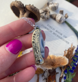 Brass Botanica Foraging Knife Necklace | Filigree