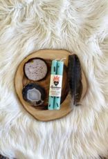 Abundance Honeycomb Beeswax Crystal Ritual Candle
