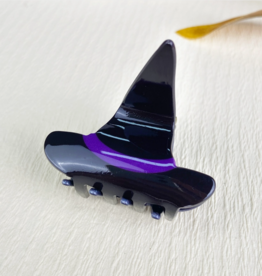 2.1" Black Witch Hat Hair Clip Halloween