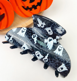 *3.4 Inch Halloween Pumpkin Hair Clip - Ghost