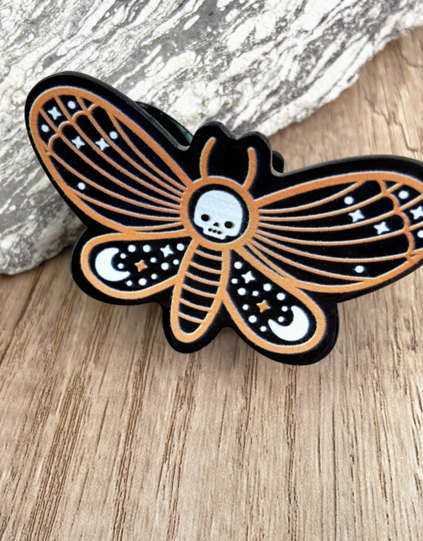 Butterfly Skull Hair Clip Halloween