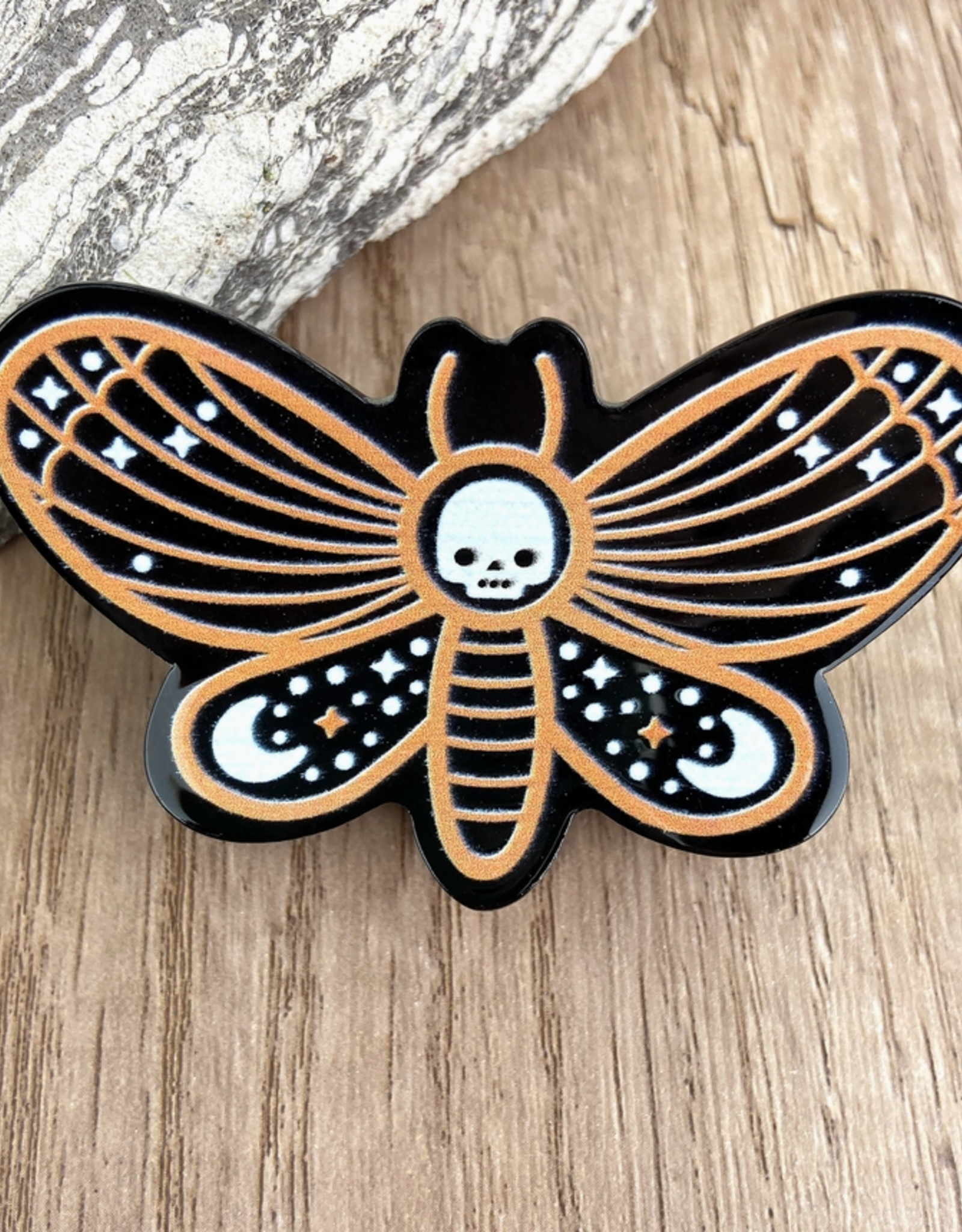 Butterfly Skull Hair Clip Halloween