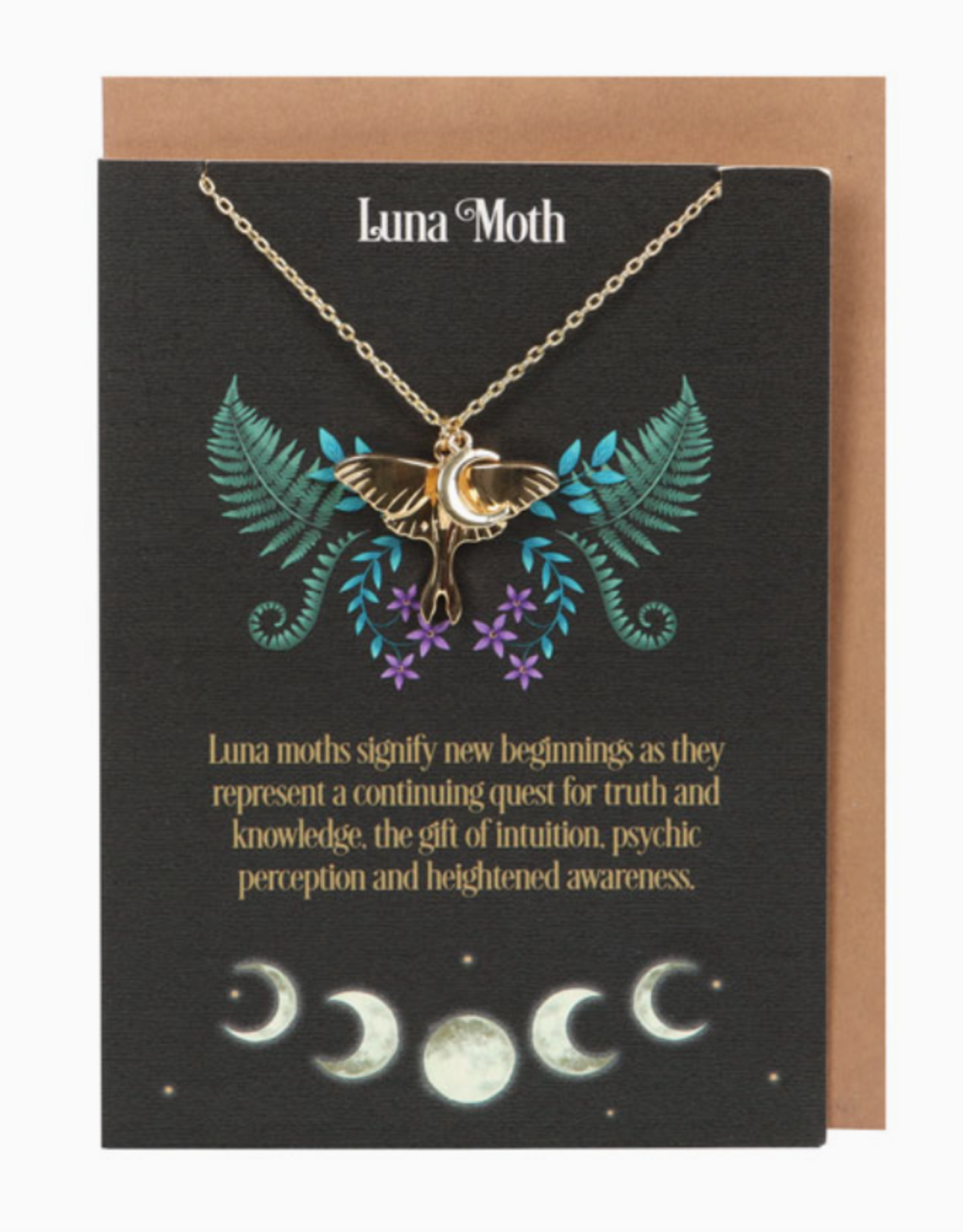 *Luna Moth Necklace On Greeting Card