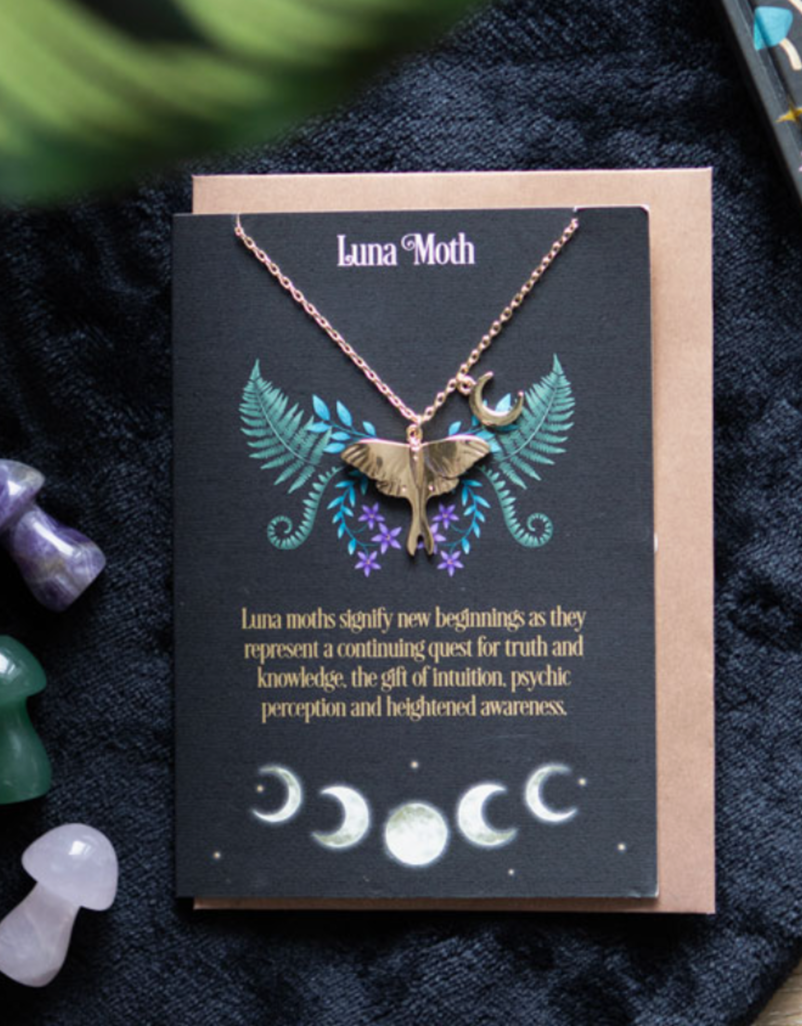 *Luna Moth Necklace On Greeting Card