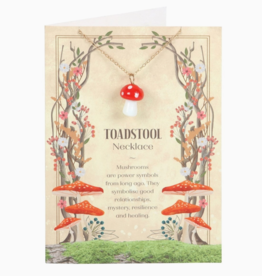 *Toadstool Charm Necklace Greeting Card