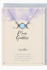 *Opalite Triple Moon Necklace on Greeting Card