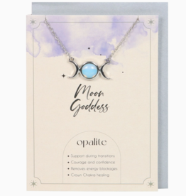 *Opalite Triple Moon Necklace on Greeting Card