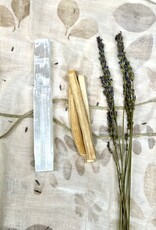 Palo Santo Lavender Selenite Palo Santo Lavender Selenite