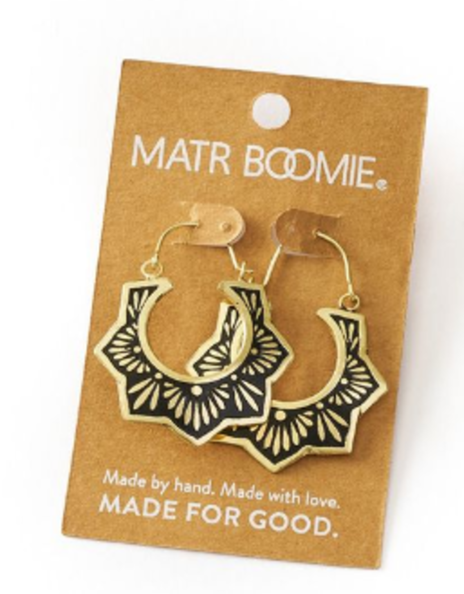 *Nisha Lotus Hoop Earrings