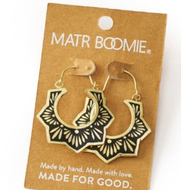 *Nisha Lotus Hoop Earrings