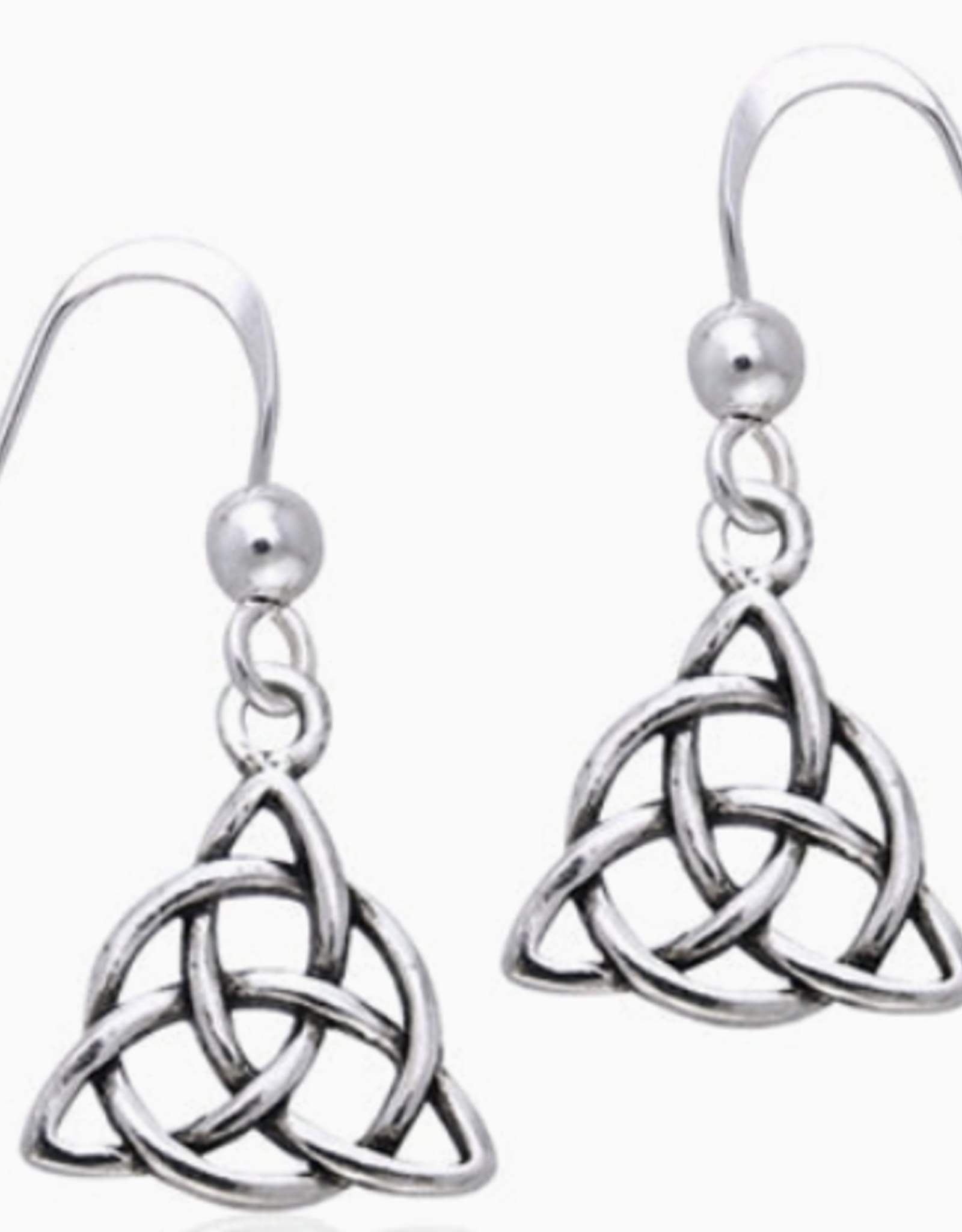 *Celtic Triquetra Knot Triangle Sterling Silver Earrings