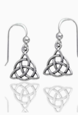 *Celtic Triquetra Knot Triangle Sterling Silver Earrings
