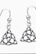 *Celtic Triquetra Knot Triangle Sterling Silver Earrings