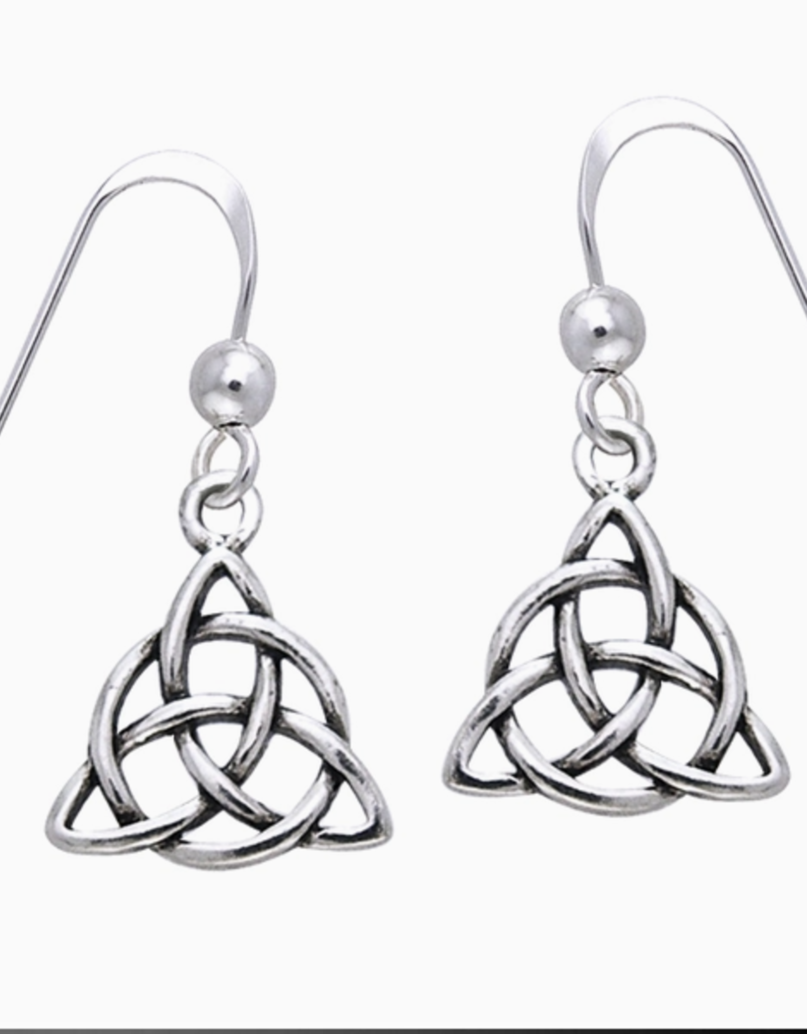 *Celtic Triquetra Knot Triangle Sterling Silver Earrings