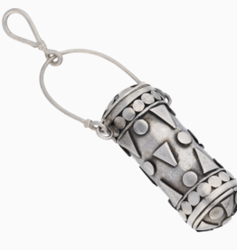 *Hanging Lantern Sterling Silver Tall Cylinder Poison Box Jar