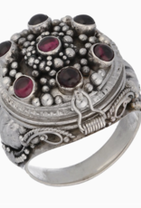 Large Sterling Silver Mystic Garnet Poison Ring Locket Box | Large Sterling Silver Mystic Garnet Poison Ring Locket Box |