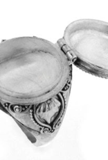 Sterling Silver Sun Face Poison Box Prayer Ring |