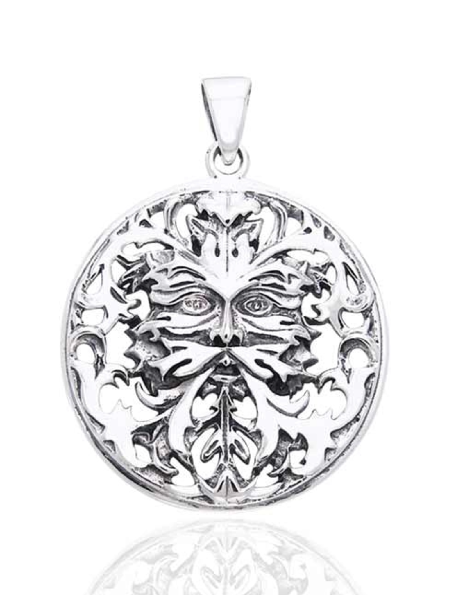 *Woodland Spirit - Sterling Silver Mythic Green Man Pendant