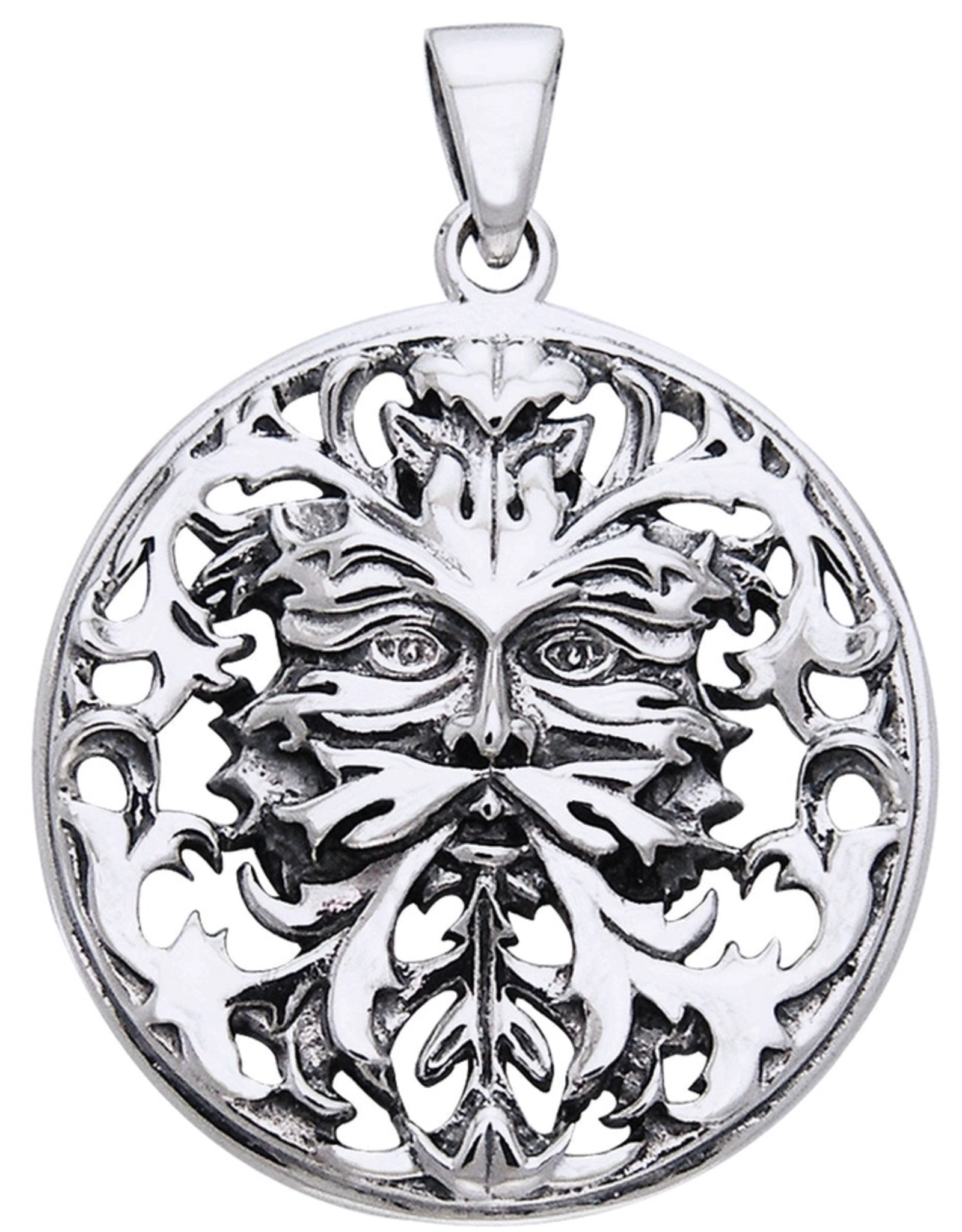 *Woodland Spirit - Sterling Silver Mythic Green Man Pendant
