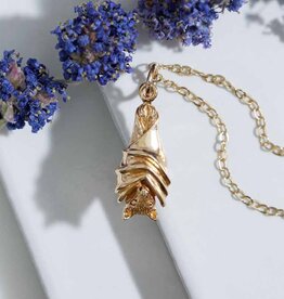 18 Inch Hanging Bat Necklace | Bronze/Gold Filled