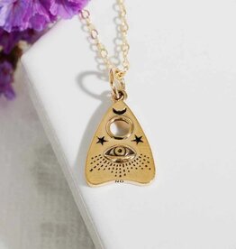 18 Inch Ouija Planchette Charm Necklace | Gold Filled/Bronze