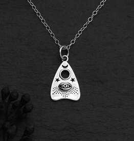18 Inch Ouija Planchette Charm Necklace | Sterling Silver