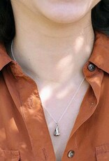 3D Ghost Charm Necklace 18 Inch | Sterling Silver