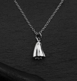 3D Ghost Charm Necklace 18 Inch | Sterling Silver