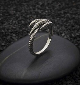 Adjustable Bird Claw Ring | Sterling Silver