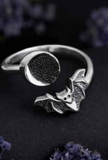 Adjustable Moon and Bat Ring |