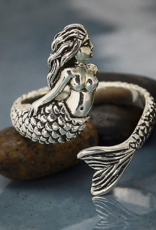 Mermaid Ring - Adjustable Ring | Sterling Silver