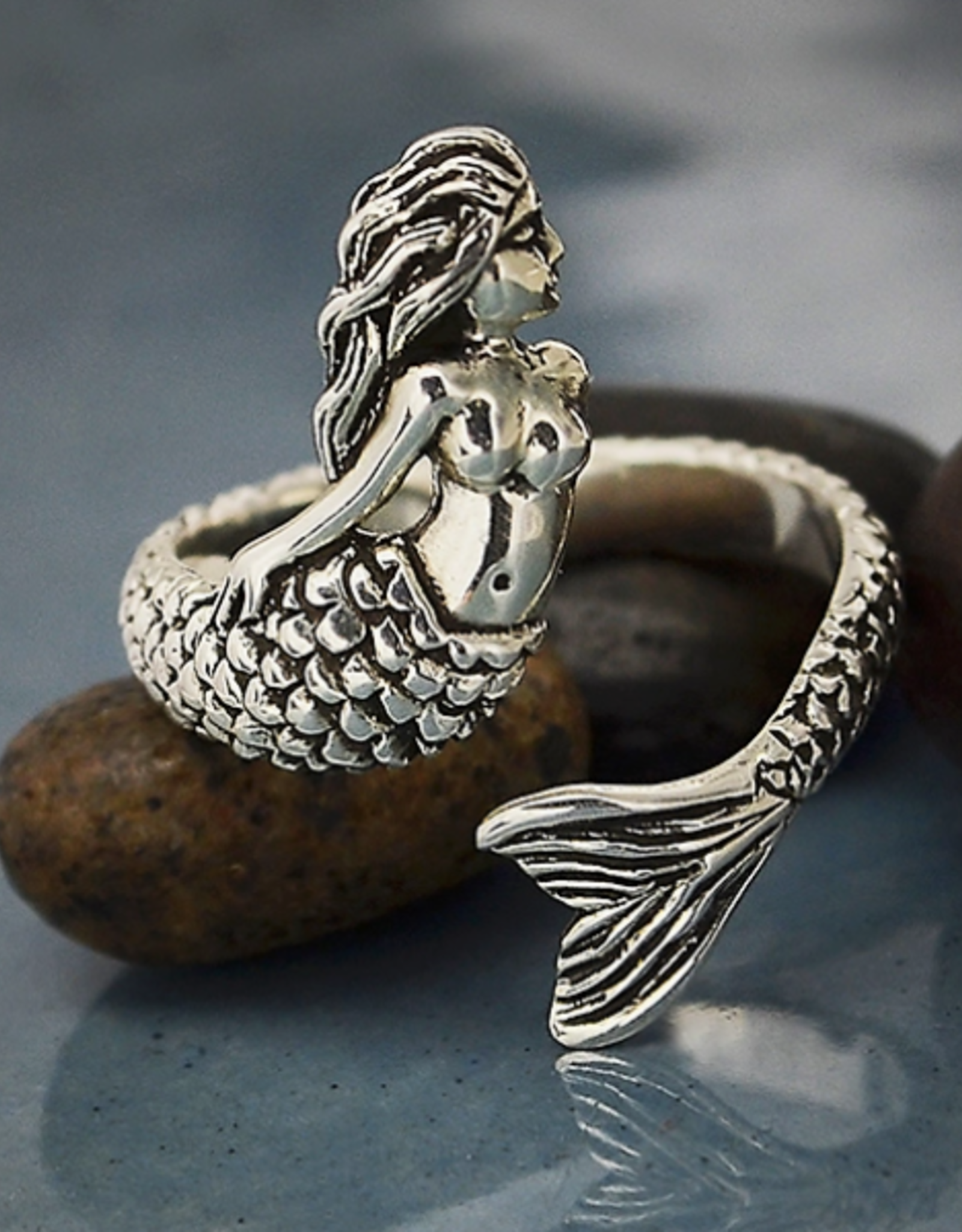 Mermaid Ring - Adjustable Ring | Sterling Silver